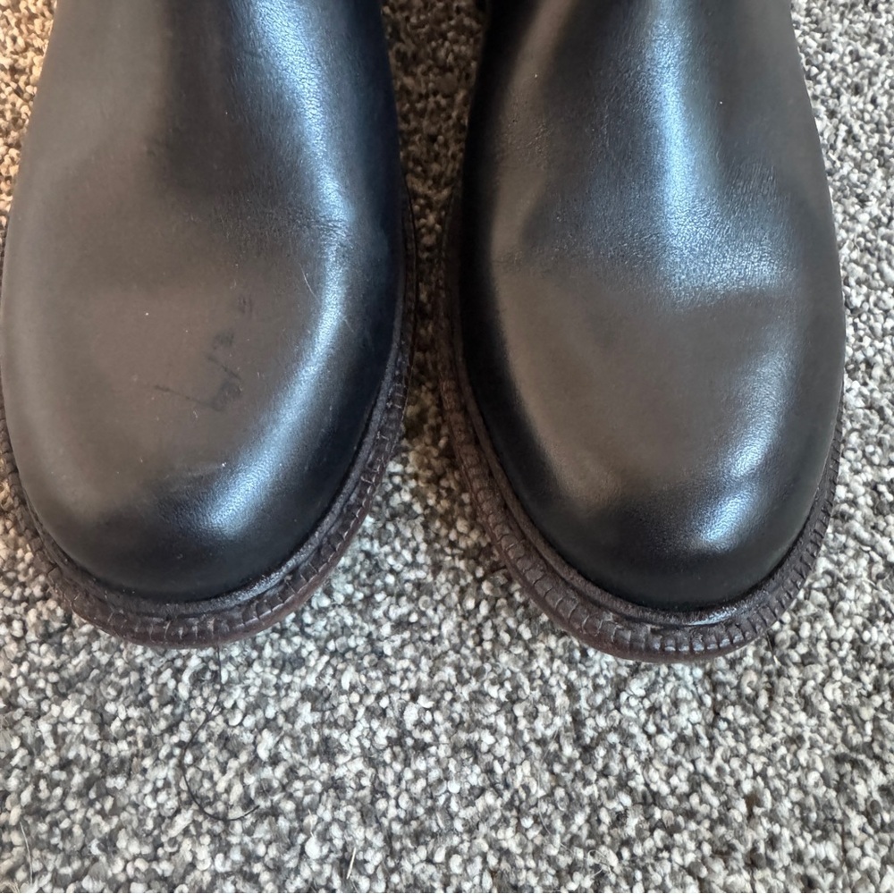 Rag & Bone Ashford Black Leather Moto Ankle Boots EU 35 US 5 Side Zip - Picture 4 of 10